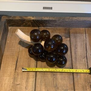 Vintage Amber Glass Grape Cluster Decor